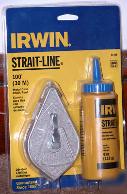 Irwin strait line metal case chalk reel 100' #64499