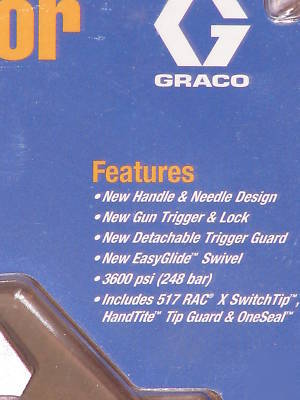 New graco rac x airless spray gun with hose and whip 