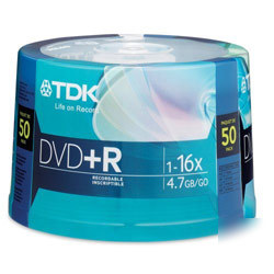 New tdk 16X dvd+r media 48519