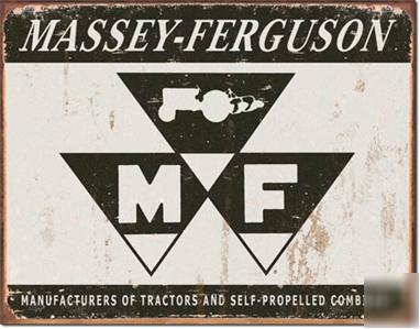 Massey ferguson tractor vintage style ad tin metal sign