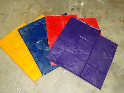 New - ashlar slate 4 pc. concrete stamp mat set