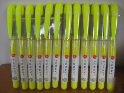 New foray flourescent yellow highlighters~12~ 