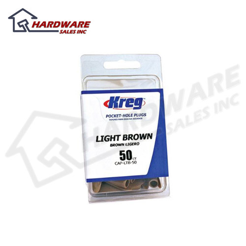 New kreg cap-ltb-50 light brown plastic plugs 50 count 