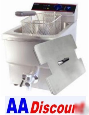 New large counter top fryer w/ drain adcraft 220V DF12L