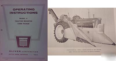Oliver no.4 tractor-mounted corn picker operator manual