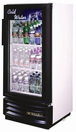 True gdm-10RF curved glass refrigerator merchandiser