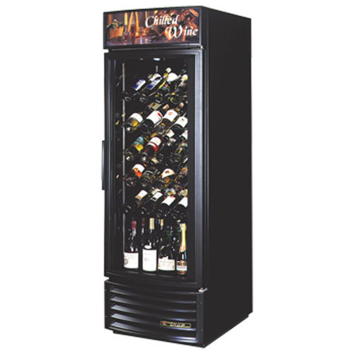 True gdm-23W-rf glass door merchandiser, wine case, rad