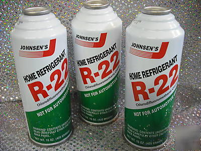 R-22, R22 a/c & heat pump refrigerant 15OZ. 3 cans