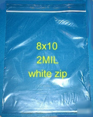 Recloseable plastic bags 8X10 