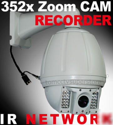 Cctv ptz ir ip 480TVL network camera recorder 352X zoom