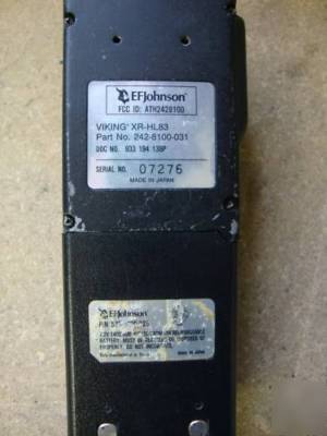 Ef johnson portable radio w/ dtmf pad viking xr-HL83