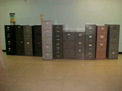 Used assorted file cabinet some vintage bid is by each