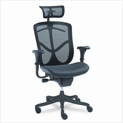 Eq ergonomic multifunction high back mesh chair black