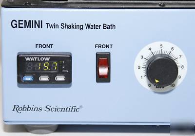 Gemini twin shaking water bath robbins scientific