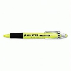 Hi-liter smearsafe rubberized grip highlighter, fluores
