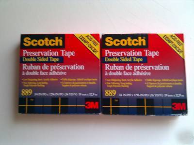 2 scotch : acid free preservation tape, double coated