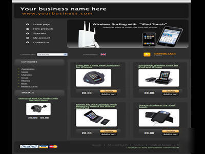 Online ipod iphone & accessory store website business