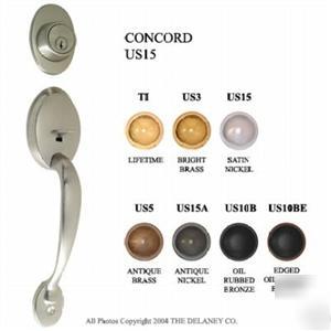 Concord handleset with single cylinder deadbolt