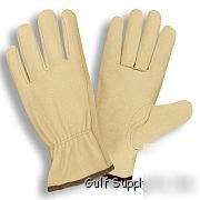 Heavy duty leather drivers gloves sizes x-small - x-l