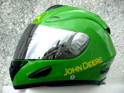 John deere jd motorcycle bike dot helmet m l xl
