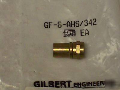 New 50 pack gf-6-ahs/342 gilbert f connector GF6AHS342 