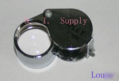New jeweler's loupe 4 gem, magnifying glass triplet 20X