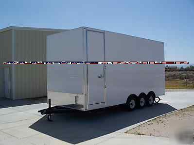 2010 enclosed car toy hauler quad stacker style trailer