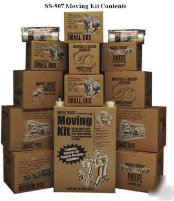 All in one moving kit - boxes, bubble wrap and tape