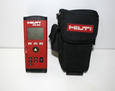 Hilti pd 20 laser range meter measuring system w/case