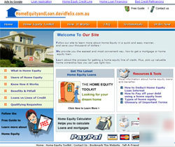 Home equity and loan website for sale+adsense