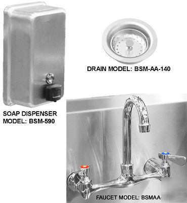Multistation 3 stainless steel 72Â¨ wall mount hand sink