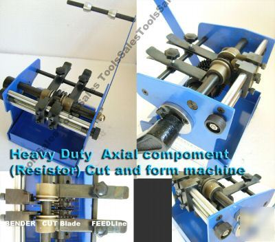 Resistor axial lead bend cut and form machine