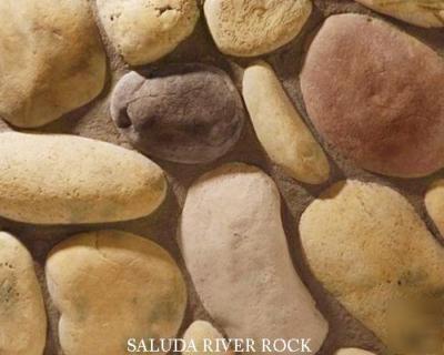Stone veneer manufactured stone river rock