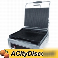 Cecilware large single grooved panini grill