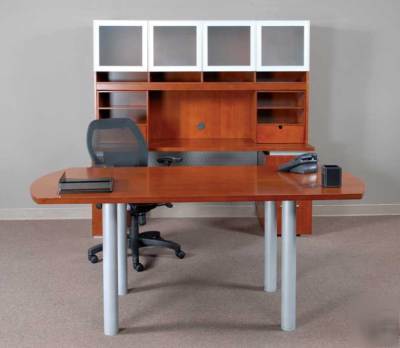 New 5PC all wood executive office desk set, #tf-ecl-D3