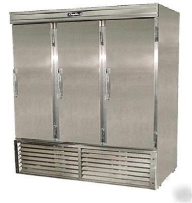 New leader design s/steel 3-door reach-in freezer 79