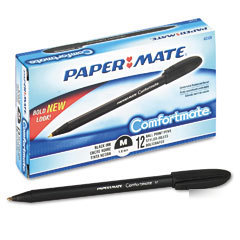 Papermate comfortmate stick ball pen qty 24 black ink