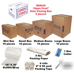 Master packing kit 2 - 46 moving boxes plus supplies 