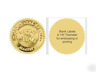 104 gold /silver foil serrated notary reward seal label