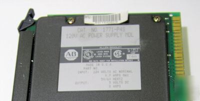Allen bradley 1771-P4S - single slot 8 amp power supply