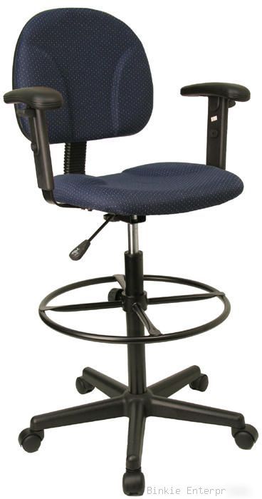 New navy blue multi function drafting stool desk chair 