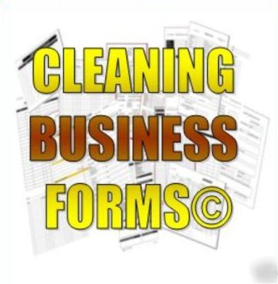Cleaning janitorial business template forms on cd