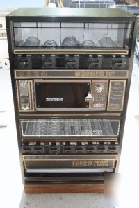 Double stack vending machine with working microwave