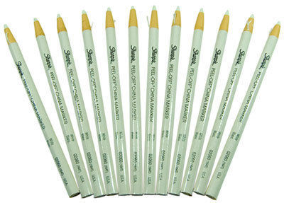New sharpie 12 china wax markers grease pencil white 