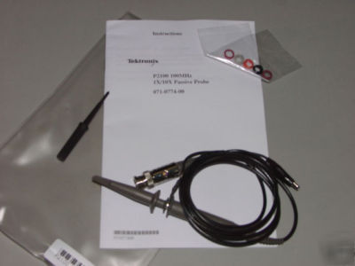 Tektronix P2100 1X 10X passive probe & accessories
