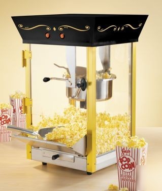 Nostalgia circus style tabletop popcorn machine-black