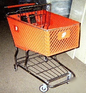Plastic shopping carts xl used store / warehouse lot 16
