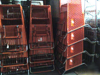 Plastic shopping carts xl used store / warehouse lot 16