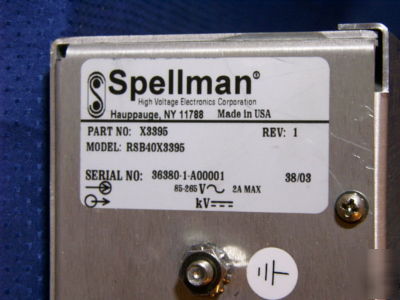 Spellman high voltage power supply pre load RSB40X3995
