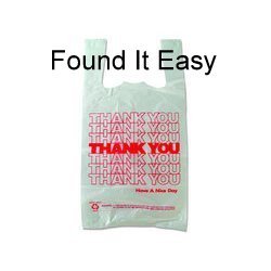 Thank you t shirt plastic shopping bags 100CT